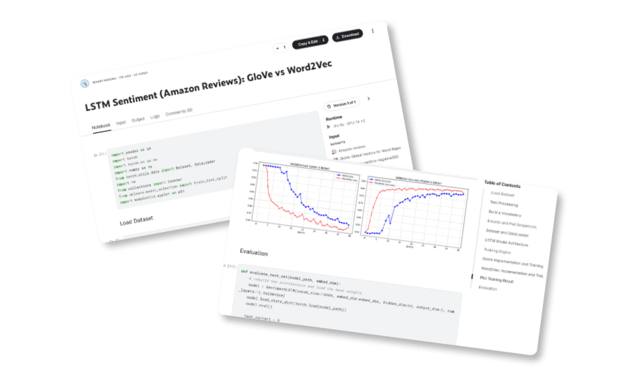 LSTM Sentiment: GloVe vs Word2Vec